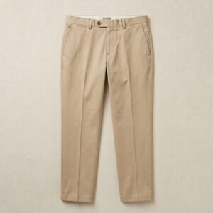 Classic Straight-Leg Chinos (Beige Khaki)
