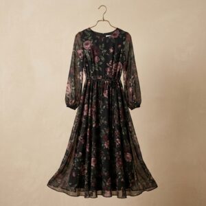 Floral Chiffon Maxi Dress