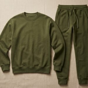 Minimalist Sweat Set (Olive Green)
