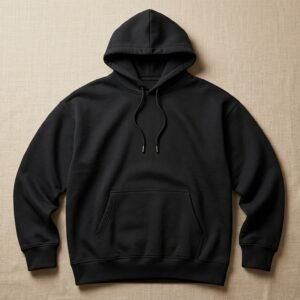 Relaxed Fit Streetwear Hoodie (Black)
