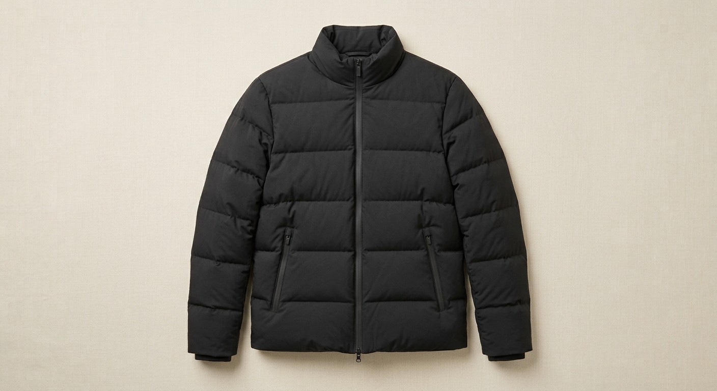 Structured Puffer Jacket (Matte Black)