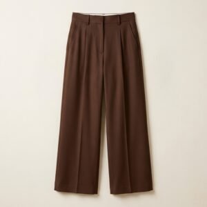 Wide-Leg Trousers (Chocolate Brown)