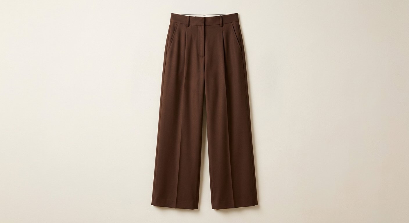 Wide-Leg Trousers (Chocolate Brown)